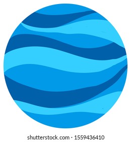 Neptun-Planet, Illustration, Vektorgrafik auf weißem Hintergrund.