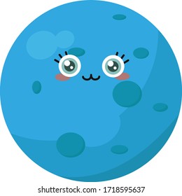 Planeta Neptuno, ilustración, vector sobre fondo blanco