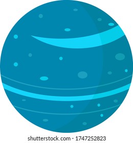 Neptune planet , ilustración, vector sobre fondo blanco