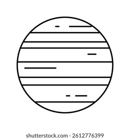 neptune planet line icon vector. neptune planet sign. isolated contour symbol black illustration