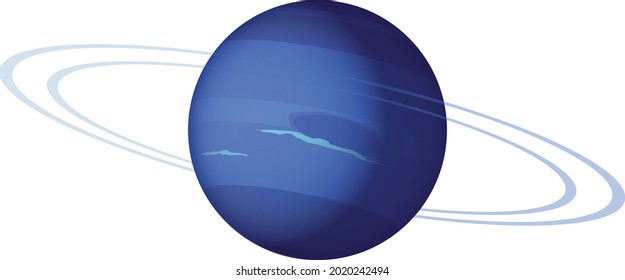 Planeta Neptuno con vector de anillos giratorios