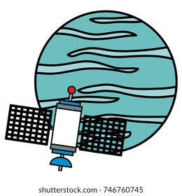 neptune planet with satellite