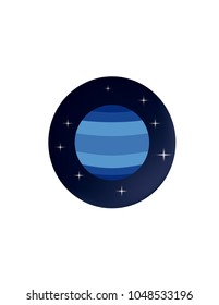 Neptune planet Solar system icon