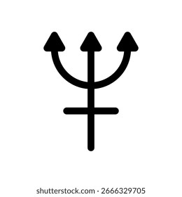 Neptune planet symbol, vector design