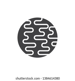 Neptune planet vector icon. filled flat sign for mobile concept and web design. Solar system planet glyph icon. Symbol, logo illustration. Pixel perfect vector graphics