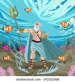 neptune poseidon god of the sea underwater