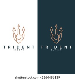 Neptune Poseidon Trident Logo, Speer Simple Vintage Template Design