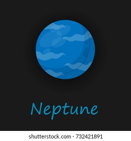 Neptune. Realistic sticker 3d.  