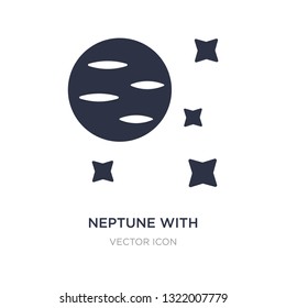 neptune with satellite icon on white background. Simple element illustration from Astronomy concept. neptune with satellite sign icon symbol design.