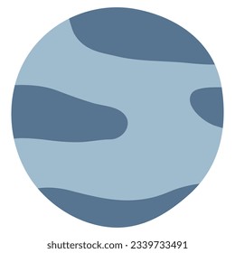 Neptune Single 1 cute on a white background, vector illustration.