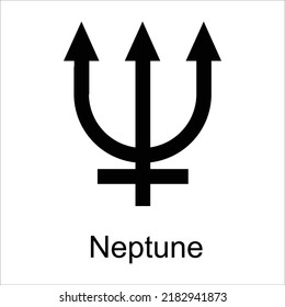 Neptune Symbol Vector - Solar System Symbols And Signs