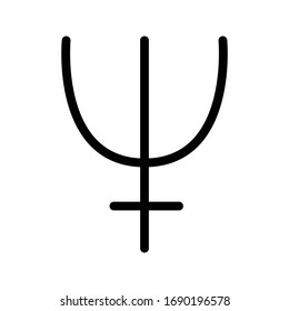 Neptune vector glyph flat icon 