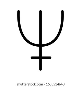 Neptun-Vektorillustration-Symbol 