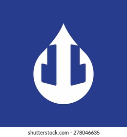 neptune water drop logo template