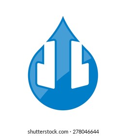 neptune water drop logo template