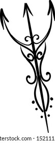 Neptune weapon, illustration, vector on white background.