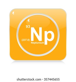 neptunium chemical element button