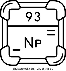 Neptunium Line vector Icon Design