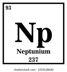 Neptunium Periodic Table of the Elements Vector illustration eps 10