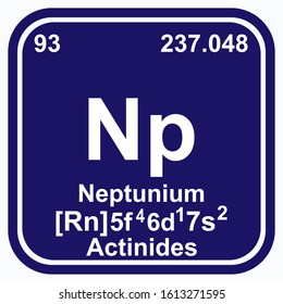 Neptunium Periodic Table of the Elements Vector illustration eps 10