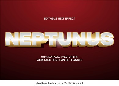 NEPTUNUS 3D EDITABLE TEXT EFFECT VECTOR EPS FILE