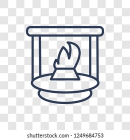 Ner Tamid icon. Trendy linear Ner Tamid logo concept on transparent background from Religion-2 collection