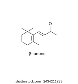 Neral skeletal structure diagram.volatile compound molecule scientific illustration on white background.
