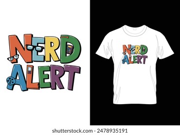 Nerd Alert mejor diseño de camiseta