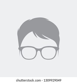 Nerd avatar face profile