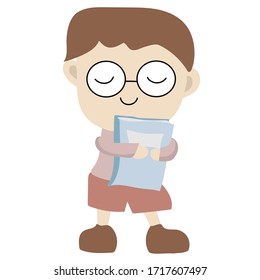 Diseño del personaje de caricatura de Nerd