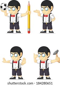 Nerd Boy Customizable Mascot 