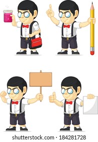 Nerd Boy Customizable Mascot 