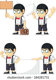 Nerd Boy Customizable Mascot 