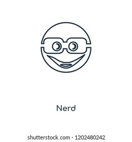 Nerd concept line icon. Linear Nerd concept outline symbol design. This simple element illustration can be used for web and mobile UI/UX.