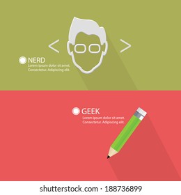 Nerd concept,vector