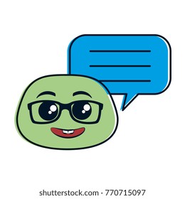 nerd emoji face with speech bubble