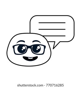 nerd emoji face with speech bubble