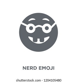 Nerd emoji icon. Nerd emoji design concept from Emoji collection. Simple element vector illustration on white background.