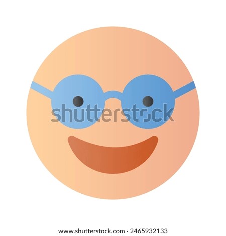 Nerd emoji icon design, ready for premium use vector