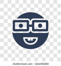 Nerd emoji icon. Trendy Nerd emoji logo concept on transparent background from Emoji collection