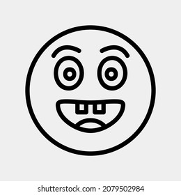 Nerd emoji icon vector illustration in line style, use for website mobile app presentation