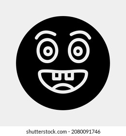 Nerd emoji icon vector illustration in solid style, use for website mobile app presentation