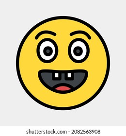 Nerd emoji icon vector illustration in filled line style, use for website mobile app presentation
