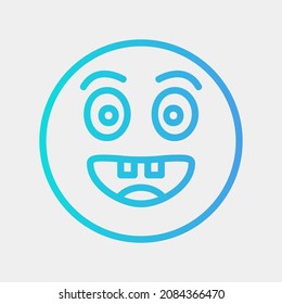 Nerd emoji icon vector illustration in gradient style, use for website mobile app presentation