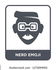 nerd emoji icon vector on white background, nerd emoji trendy filled icons from Emoji collection, nerd emoji simple element illustration