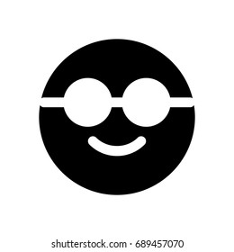 nerd emoji with sunglasses