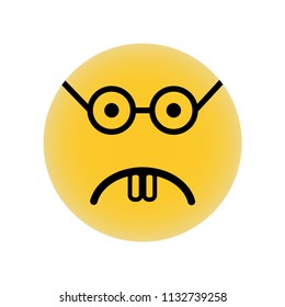 Nerd emoji vector icon. Simple element illustration. Nerd emoji symbol design. Can be used for web and mobile.