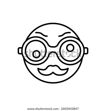 Nerd Emoji Vector icon stock illustration