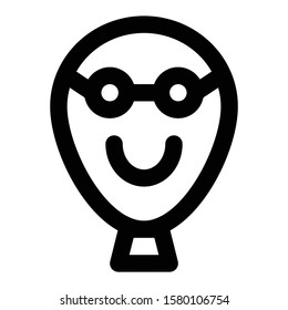 nerd emoticon icon outline vector design
