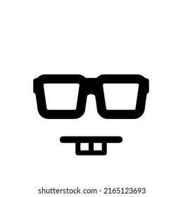 Nerd Face With Glasses Icon For Nerd Lovers